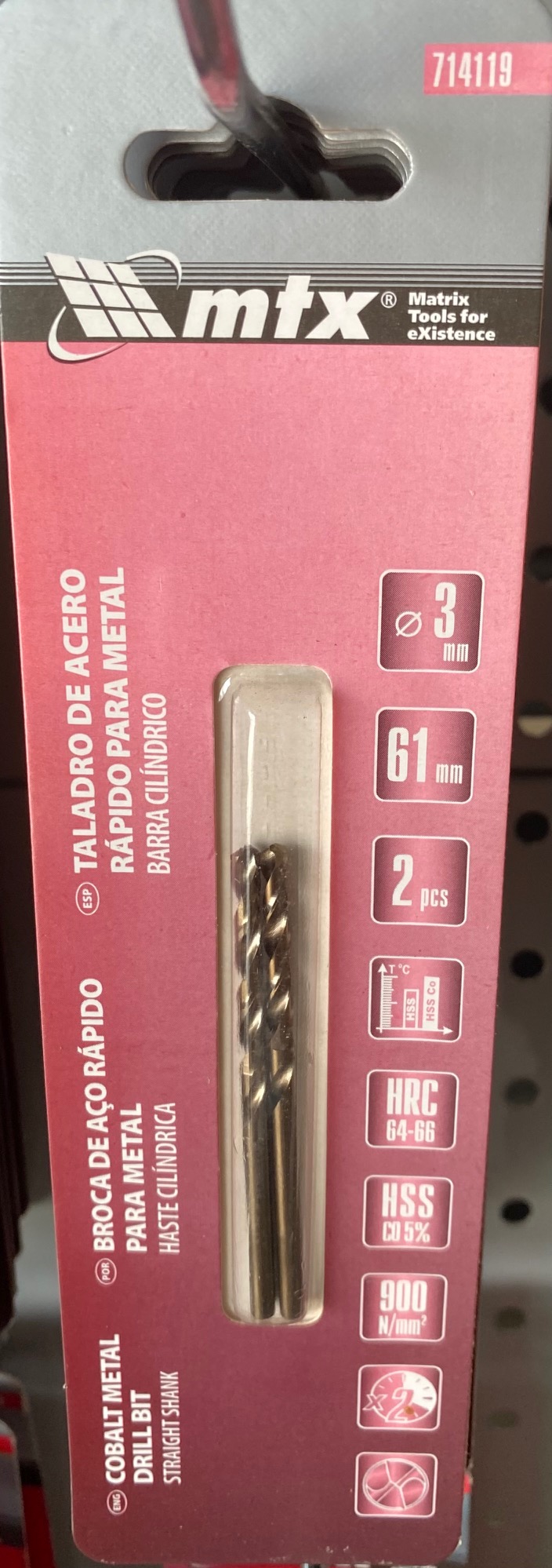 ΤΡΥΠΑΝΙ ΚΟΒΑΛΤΙΟΥ 3mm ΜΤΧ 714119