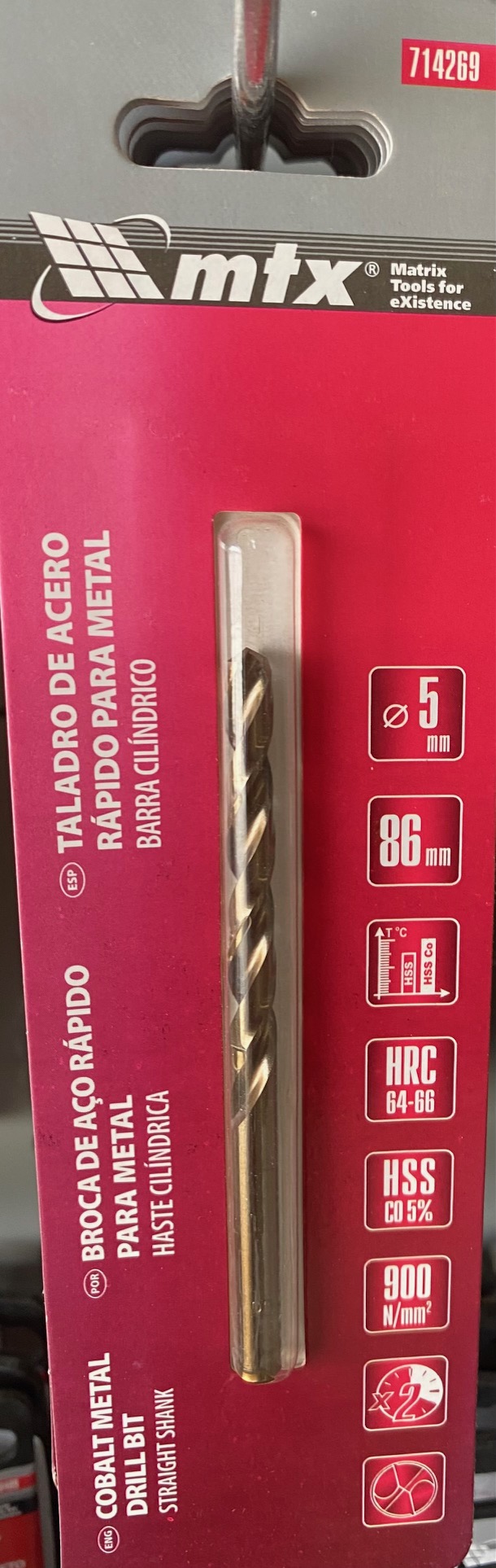 ΤΡΥΠΑΝΙ ΚΟΒΑΛΤΙΟΥ 5mm ΜΤΧ 714269