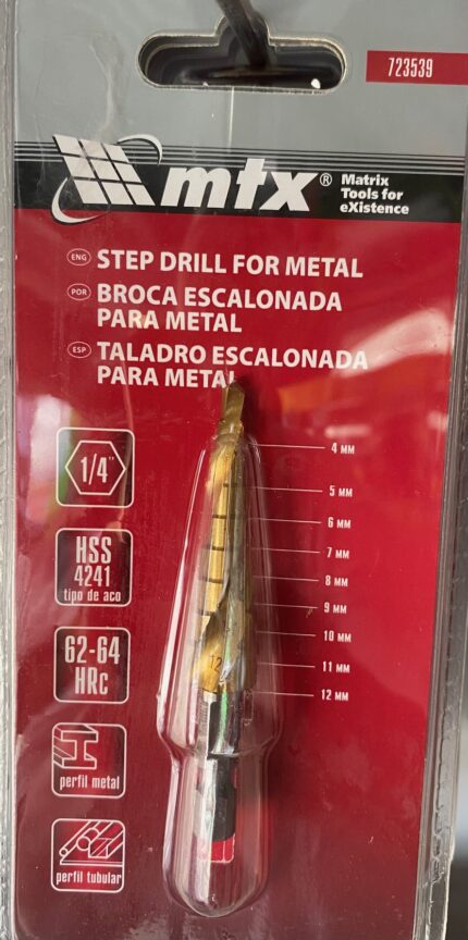 ΤΡΥΠΑΝΙ ΜΕΤΑΛΛΟΥ ΚΩΝΙΚΟ ΣΠΙΡΑΛ 4-12mm ΜΤΧ 723539